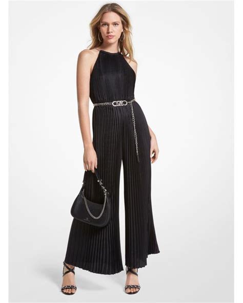 michael kors jumpsuits for women|Michael Kors satin halter jumpsuit.